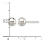 Sterling Silver Polished 6mm Ball Earrings