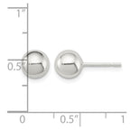 Sterling Silver Polished 7mm Ball Earrings