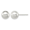 Sterling Silver Polished 8mm Ball Earrings