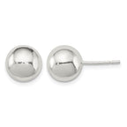 Sterling Silver Polished 9mm Ball Earrings