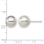 Sterling Silver Polished 10mm Ball Earrings