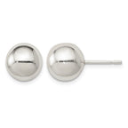Sterling Silver Polished 10mm Ball Earrings