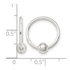 Sterling Silver Bead Endless Hoop Earrings