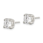 Sterling Silver Polished 6mm Round CZ Stud Earrings