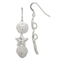 Sterling Silver Sand Dollar, Starfish and Shell Earrings