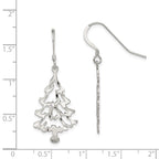 Sterling Silver Christmas Tree Earrings