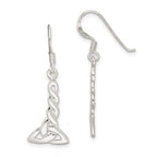 Sterling Silver Twisted Knot Dangle Earrings