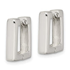 Sterling Silver Square Hinged Hoop Earrings