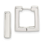 Sterling Silver Square Hinged Hoop Earrings