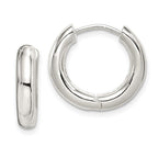 Sterling Silver Polished Hinged Hoop Earrings