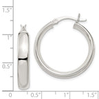 Sterling Silver 5x25mm Hoop Earrings