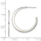 Sterling Silver Post Hoop Earrings