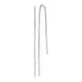 Sterling Silver Polished Twisted Spiral Bar Threader Earrings