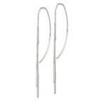 Sterling Silver Polished Multi-Strand Bar Threader Earrings