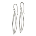 Sterling Silver Polished Double Marquise Shape Dangle Earrings