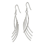 Sterling Silver Polished Fancy Curved Design Dangle Earrings