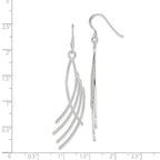 Sterling Silver Polished Fancy Curved Design Dangle Earrings
