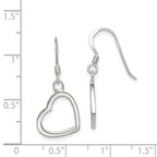 Sterling Silver Heart Dangle Earrings