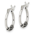 Sterling Silver Round Antiqued Fancy Earrings