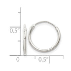Sterling Silver 1.3mm Hoop Earrings