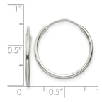 Sterling Silver 1.3mm Hoop Earrings