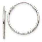 Sterling Silver 1.3mm Hoop Earrings