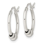Sterling Silver Antiqued Hoop Earrings