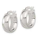 Sterling Silver Polished 6mm Round Hoop Earrings