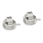 Sterling Silver Twisted Knot Post Earrings