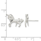 Sterling Silver Unicorn Mini Earrings