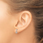 Sterling Silver Polished W Dangle Post Earrings