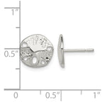 Sterling Silver Sand Dollar Mini Earrings