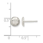 Sterling Silver Basketball Mini Earrings