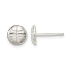 Sterling Silver Basketball Mini Earrings