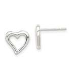 Sterling Silver Heart Post Earrings