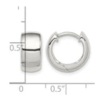 Sterling Silver Rhodium-plated Hinged Hoop Earrings