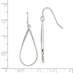 Sterling Silver Polished Teardrop Dangle Earrings