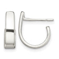 Sterling Silver Fancy J-Hoop Earrings