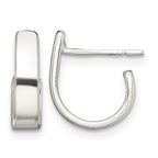 Sterling Silver Fancy J-Hoop Earrings