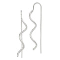 Sterling Silver Polished Spiral Dangle Earrings
