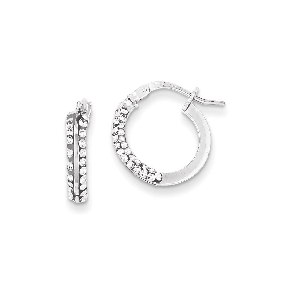 Sterling Silver Stellux Crystal Hoop Earrings