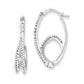 Sterling Silver Stellux Crystal Hoop Earrings