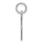 Sterling Silver/Rhodium-plated Elongated Polished Number 5 Charm