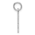 Sterling Silver/Rhodium-plated Elongated Number 14 Charm