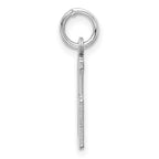 Sterling Silver/Rhodium-plated Elongated Number 15 Charm