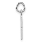 Sterling Silver/Rhodium-plated Elongated Number 18 Charm