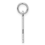 Sterling Silver/Rhodium-plated Elongated Number 22 Charm