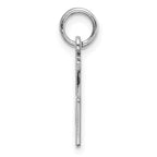 Sterling Silver/Rhodium-plated Elongated Number 25 Charm