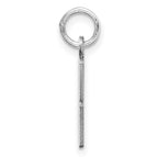 Sterling Silver/Rhodium-plated Elongated Number 28 Charm