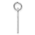Sterling Silver/Rhodium-plated Elongated Number 37 Charm